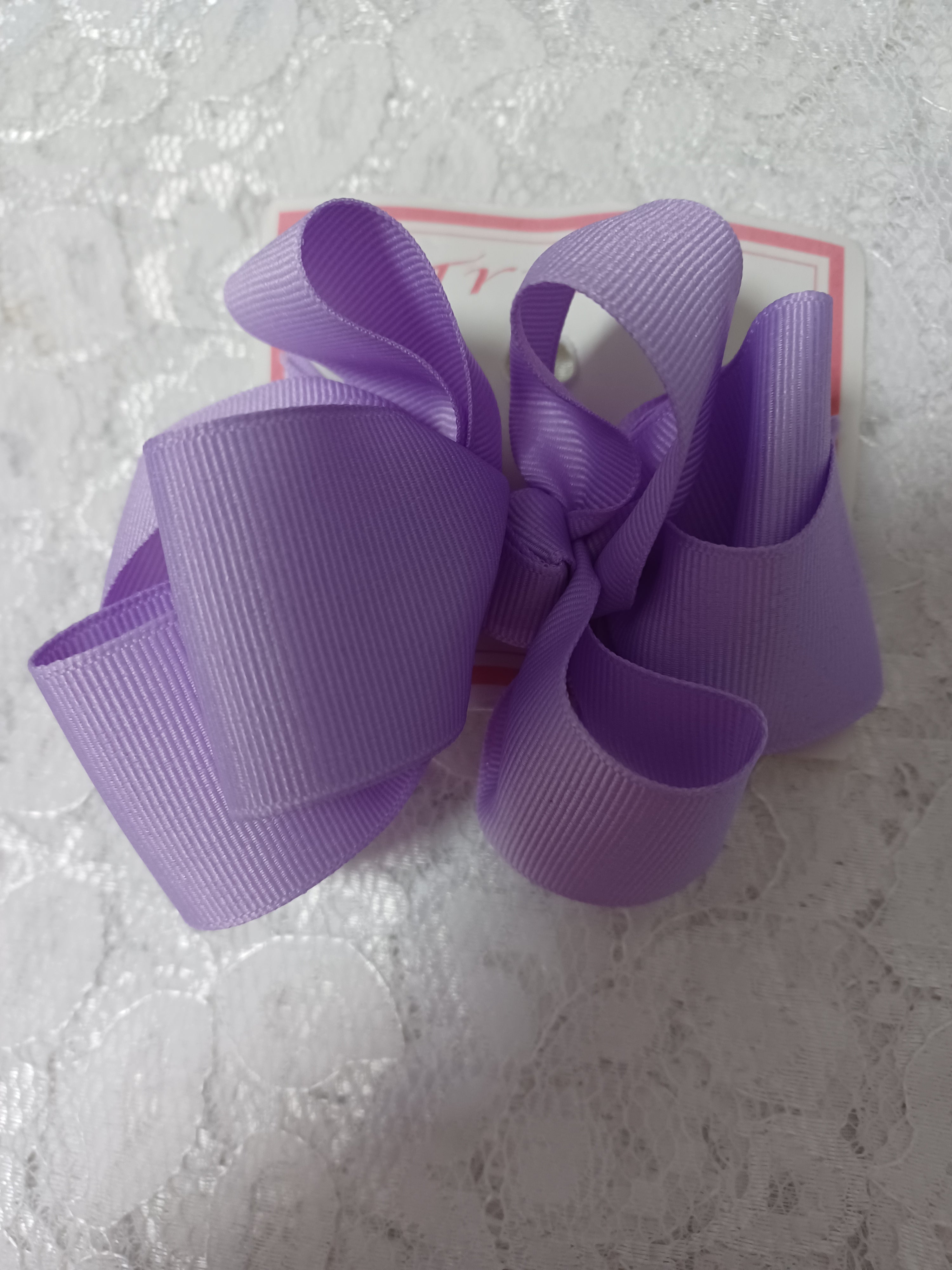 Lavender Barrette Hair Bow
